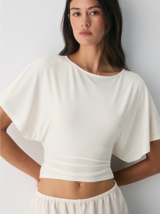 Other - Elegant White Women's Flutter Sleeve Top